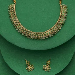 TEEJH Mehek Women Gold Plated Jewellery Set image 1