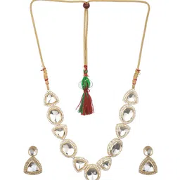 Jazz and Sizzle Silver Plated & Kundan Studded Jewellery Set image 2