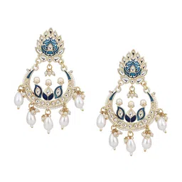 Anvik Gold-Plated Kundan-Studded & Beaded Jewellery Set image 3