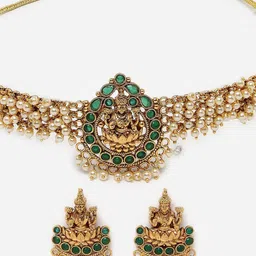 Sukkhi Gold Plated Beads Studded Jewellery Set image 5
