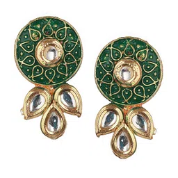 Anouk Gold-Plated Kundan-Studded & Pearl Beaded Meenakari Jewellery Set image 4