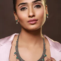 Jazz and Sizzle Stone-Studded & Pearl Beaded Jewellery Set image 5