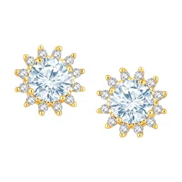 Peora Gold-Plated Cubic Zirconia-Studded Floral Jewellery Set image 5