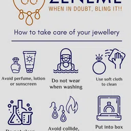 ZENEME Rhodium-Plated CZ-Studded Jewellery Set image 4