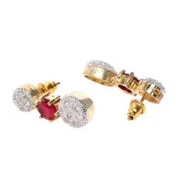 DIVASTRI Gold-Plated Stone -Studded & Beaded Jewellery Set image 5