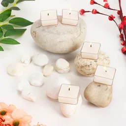 Parkash Candles 9 Pcs White Square Shaped Jasmine Scented Tea Light Candles-image-84