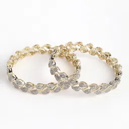 Anouk Set of 2 Gold-plated AD-Studded Bangles-image-8
