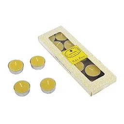 Sitara Crafts Yellow & Silver Toned 12 Pieces Scented Tea Light Candles-image-40