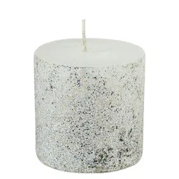Sitara Crafts Silver Toned Sparkel Finish Candle-picture-11