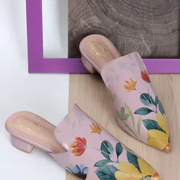 Denill Printed Block Heeled Mules image 2