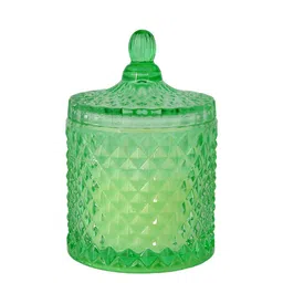 TAYHAA Green Aura Textured Scented Candle With Lid image 2