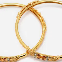 Anouk White Set Of 2 Gold-Plated CZ-Studded Bangles image 5