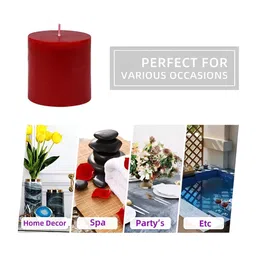 atorakushon Red Scented Paraffin Pillar Candle image 2