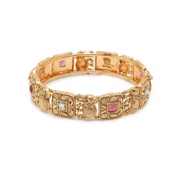 YouBella Set of 2 Gold-Plated Stones Studded Bangles image 3