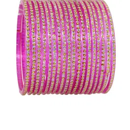 NMII Set Of 36 Polka Dots & Glitter Glass Bangles image 5