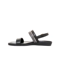 Khadims Women Striped Open Toe Flats with Buckles image 4