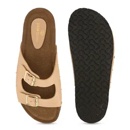 pelle albero Faux Leather Slip on Comfortable Flat Sandals For Women with Buckles image 5