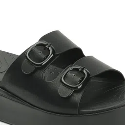 ELLE Open Toe Flatform Heels With Buckles image 3