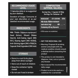 MuscleBlaze Milk Thistle,  60 capsules  image 2