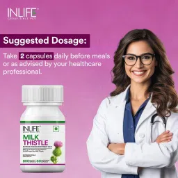 INLIFE Milk Thistle (800mg),  60 veggie capsule(s)  image 3