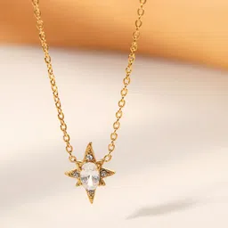 Inaya 18kt Gold Plated Stainless Steel Cubic Zirconia Necklace image 5
