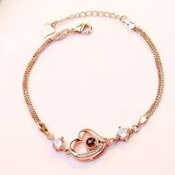 DressBerry White Rose Gold-Plated Wraparound Bracelet-image-25