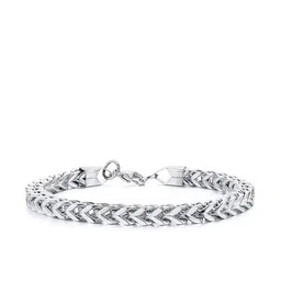 NAKABH Men Silver-Toned Silver-Plated Link Bracelet-picture-45