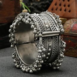 YouBella Women Silver-Plated Artificial Beads Cuff Bracelet-picture-28