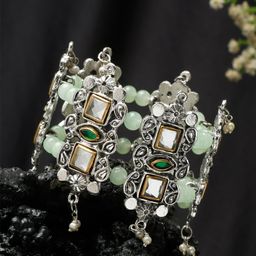 YouBella Women Silver-Plated Cuff Bracelet-picture-44