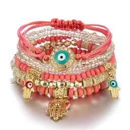 Fashion Frill Set Of 6 Gold-Plated Multistrand Bracelet-picture-26