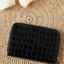 HAUTE SAUCE by  Campus Sutra Women Geometric Textured Pu Zip Around Wallet-picture-25