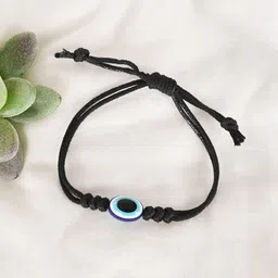 NVR Unisex Black Evil Eye Wraparound Bracelet image 1