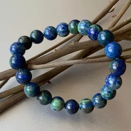 Young & Forever Unisex Green & Navy Blue Brass Bracelet-picture-36