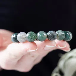 Young & Forever Unisex Green Brass Agate Bracelet-picture-35