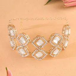 AMI Gold-Plated Austrian Diamonds Studded Wraparound Bracelet image 1