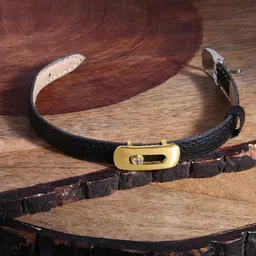 MINUTIAE Men Brass Crystals Gold-Plated Wraparound Bracelet-picture-48