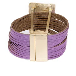 Blisscovered Women Purple & Gold-Toned Multistrand Bracelet-picture-12