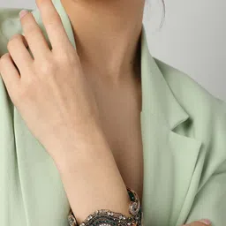 SOHI Women Gold-Plated Cuff Bracelet-image-67