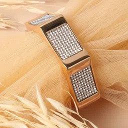 SOHI Women Gold-Plated Stone Studded Bangle-Style Bracelet-picture-38