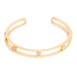 MINUTIAE Rose Gold-Plated Crystals Cuff Bracelet image 2