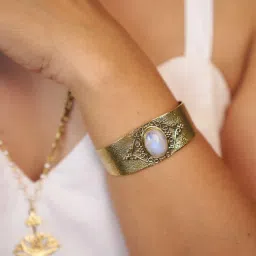 SOUL WORKS White Lumina Brass Kada-image-64