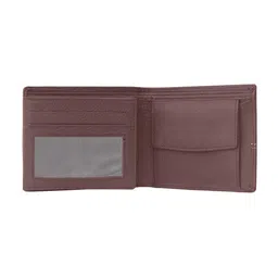 Kara Men Maroon Solid Two Fold Leather Wallet image 2