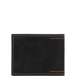 Hidesign Men Geometric Textured Leather Two Fold Wallet image 5