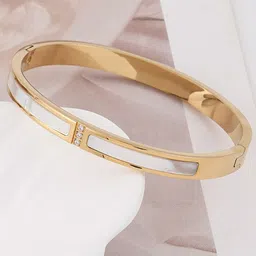 MYKI Gold Plated Cubic Zirconia Kada Bracelet image 4