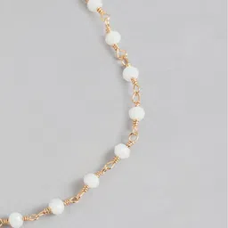Carlton London Women Rose Gold-Plated & White Brass Charm Bracelet image 3
