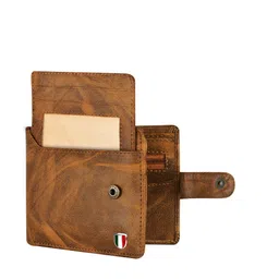 GIOVANNY Men Leather Two Fold Wallet image 4