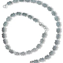 Digital Dress Room Women Oxidised Silver Anklets Owl Anklet image 4