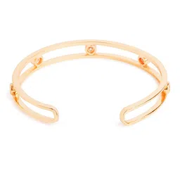MINUTIAE Rose Gold-Plated Crystals Cuff Bracelet image 4