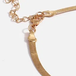 SOHI Set of 3 Gold-Plated & Toned Anklets Cum Bracelet image 5