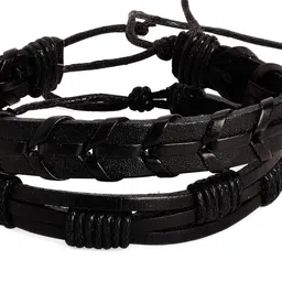 The Roadster Lifestyle Co Men 2 Black Bracelet image 5